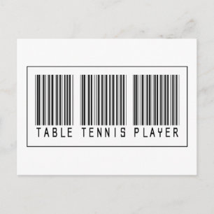 Barcode Tischtennis Player Postkarte