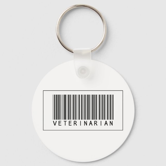 Barcode Veterinarian Schlüsselanhänger (Vorderseite)