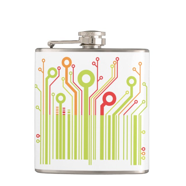 Barcode Vinyl Wrapped Flask Flachmann (Vorderseite)