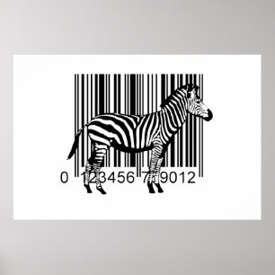 Barcode Zebra-Abbildung Poster