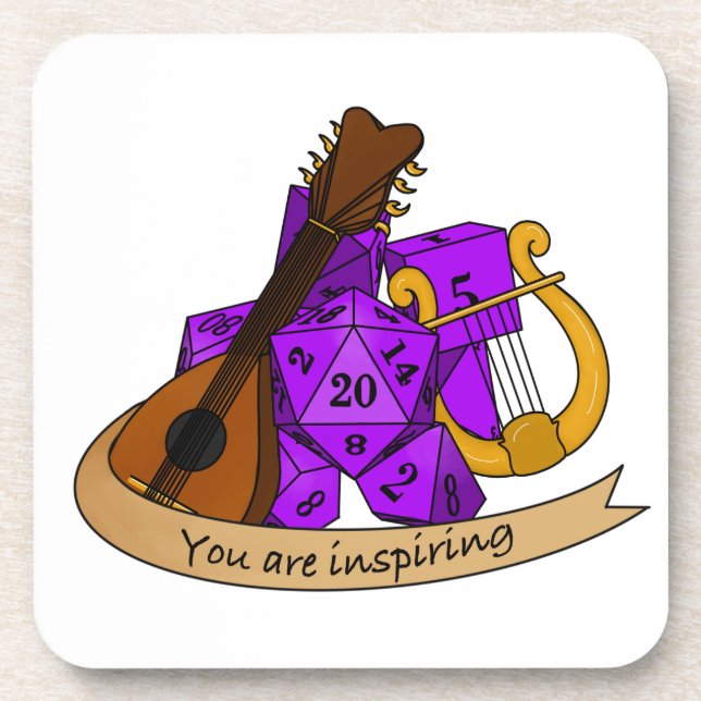 Bard Dice Design Getränkeuntersetzer (Vorderseite)