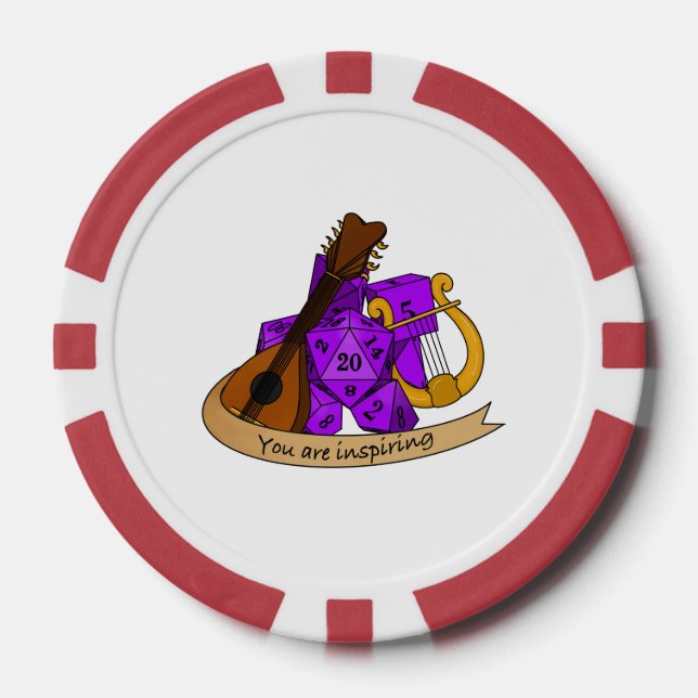 Bard Dice Design Pokerchips (Vorderseite)