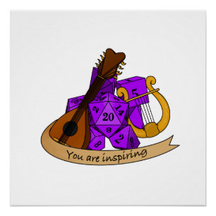 Bard Dice Design Poster