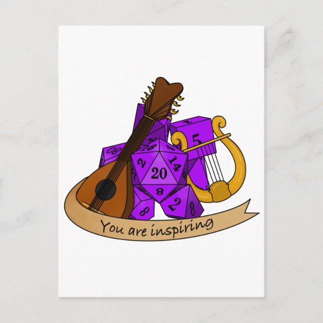 Bard Dice Design Postkarte (Vorderseite)