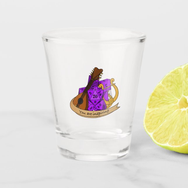 Bard Dice Design Schnapsglas (Vorderseite)