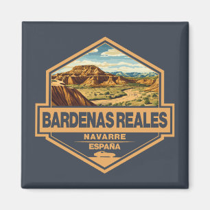 Bardenas Reales Spanien Reisen Abzeichen Magnet