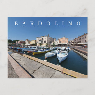 Bardolino Boote im Hafen Blick Postkarte