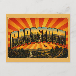 Bardstown Kentucky Waldhügel Wasserfälle Kunst Postkarte