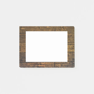 Bare Age Wood Panel Border Post-it Klebezettel