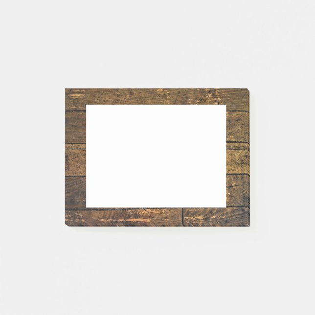 Bare Age Wood Panel Border Post-it Klebezettel (Vorderseite)
