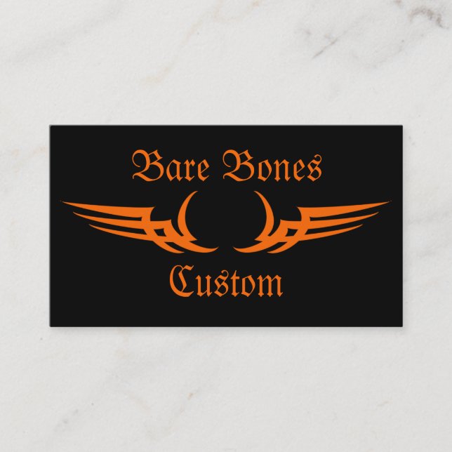 Bare Bones Custom Motorrad Business Cards Visitenkarte (Vorderseite)