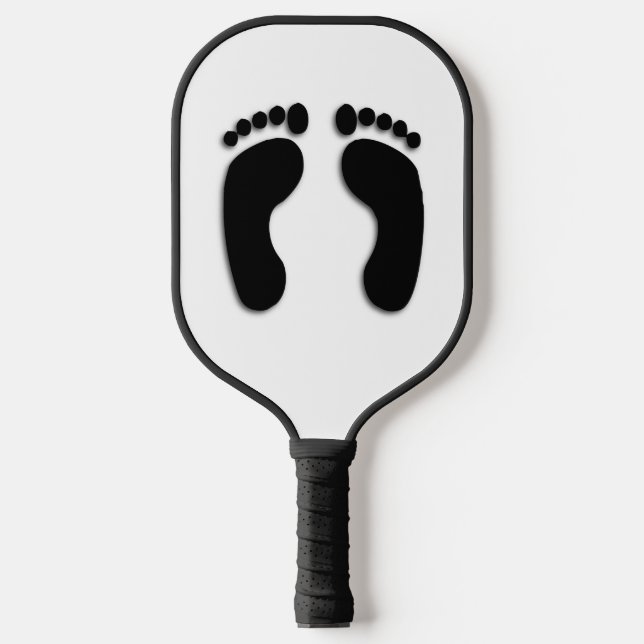Bare Feet Prints Pickleball Schläger (Vorderseite)