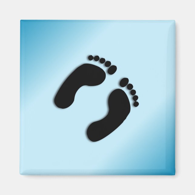 Bare Footprints Blue Magnet (Vorne)