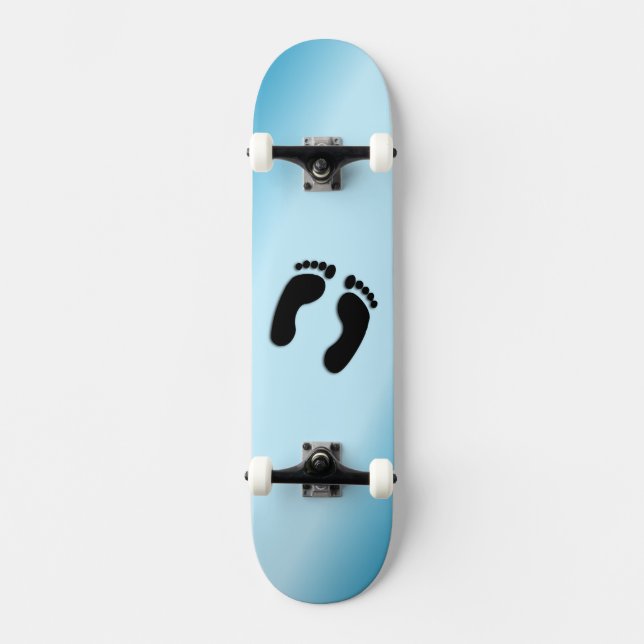 Bare Footprints Blue Skateboard (Vorderseite)