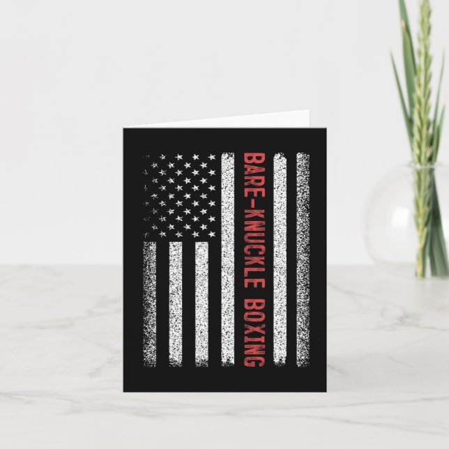 Bare-knuckle Boxing American Flag 4. Juli Wome Karte (Vorderseite)