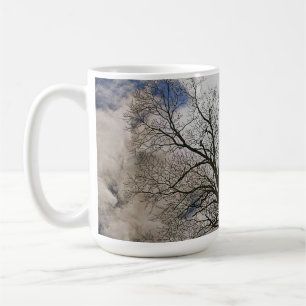 Bare Trees & Clouded Sky Nature Design Kaffeetasse