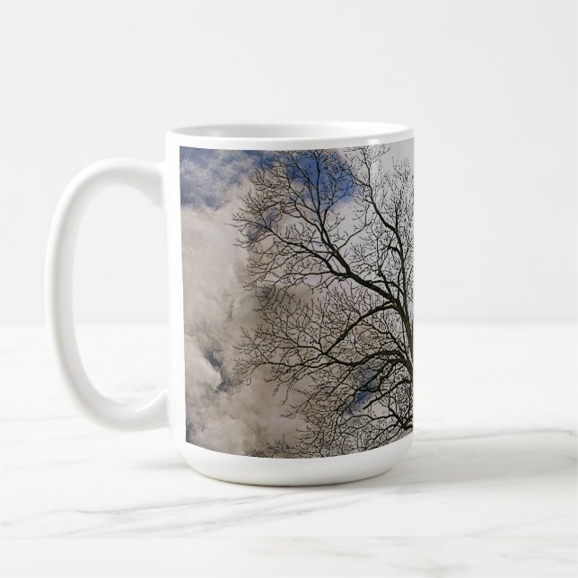 Bare Trees & Clouded Sky Nature Design Kaffeetasse (Links)