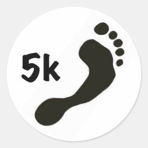 Barefoot 5k Aufkleber