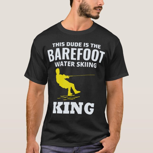 Barefoot Barefooting Ski Wassersport Motorboot T-Shirt (Vorderseite)