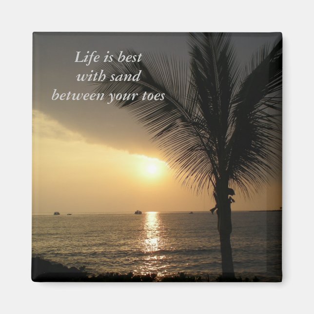 Barefoot Beach Sand Magnet (Vorne)