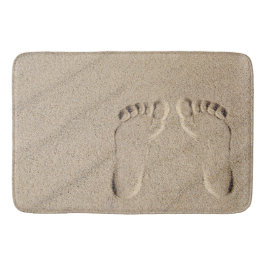Barefoot Footprints in Sand Badematte