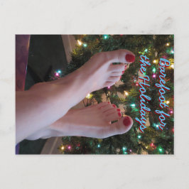 Barefoot für die Holidays Postkarte