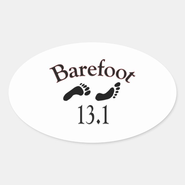 Barefoot Half Marathon Sticker (Vorderseite)