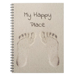 Barefoot Prints in Sand Notizblock