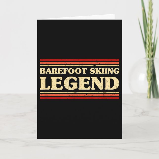 Barefoot Skiing Legend Barefooting Adventure Sport Karte (Vorderseite)