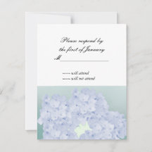 Barely Blue Hydrangea-Antwortkarte