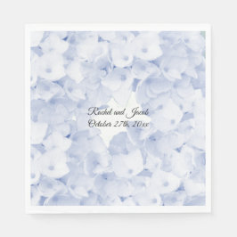 Barely Blue Hydrangea Wedding Paper Napkins Serviette