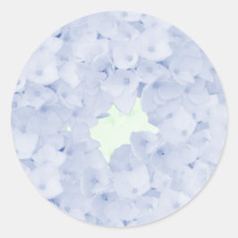 Barely Blue Hydrangeas Classic Round Sticker