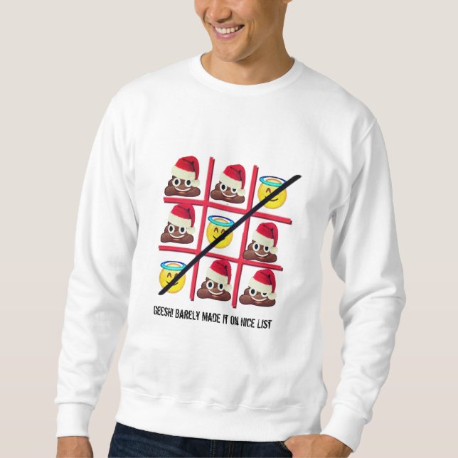 Baremade nice list Christmas Funny Sweatshirt (Vorderseite)