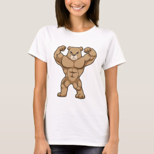 Bären als Bodybuilder mit großen Muskeln T-Shirt
