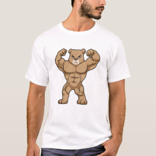 Bären als Bodybuilder mit großen Muskeln T-Shirt