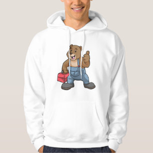 Bären als Handwerker mit Werkzeugkasten Hoodie