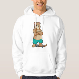 Bären als Skater mit Skateboard Hoodie
