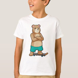 Bären als Skater mit Skateboard T-Shirt