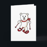 Bären als Skifahrer mit Skiern und Skistöcken Karte<br><div class="desc">Dieses Design ist das perfekte Geschenk für einen Geburtstag,  Weihnachten und andere Feiern. Es ist für Frauen,  Männer und Kinder geeignet.</div>