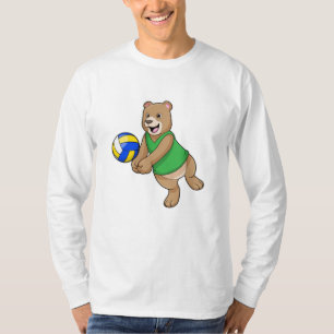 Bären als Volleyballspieler mit Volleyball T-Shirt