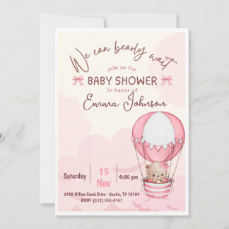 Bären-Baby-Shower-Einladung Einladung