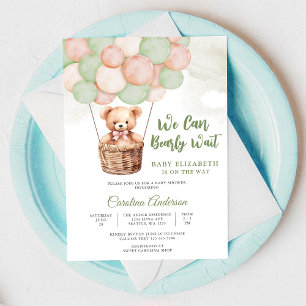 Bären-Ballon-Baby-Shower-Einladung Einladung