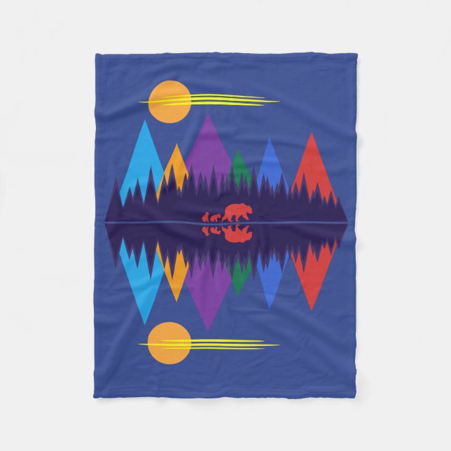 Bären & Cubs Fleecedecke (Vorderseite)