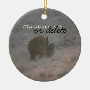 Bären, die am Sonnenuntergang gehen; Kundengerech Keramik Ornament