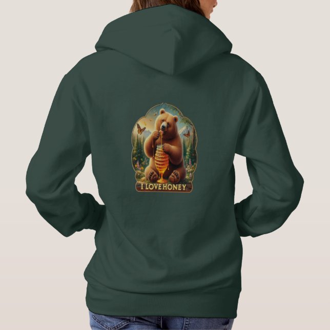 Bären, die Honig aus Honigwaben essen Hoodie (Rückseite)