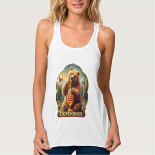 Bären, die Honig aus Honigwaben essen Tank Top