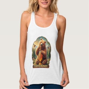 Bären, die Honig aus Honigwaben essen Tank Top