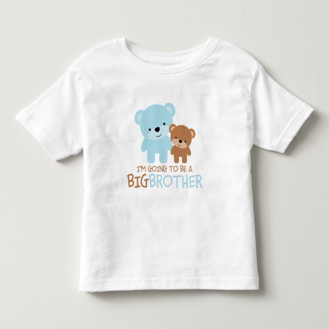 Bären: "Ich werde ein großer Bruder sein" Kleinkind T-shirt (Vorderseite)