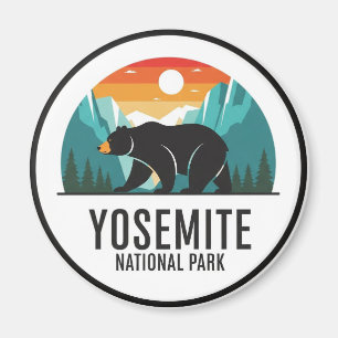 Bären im Yosemite Nationalpark Halbkuppel Magnet