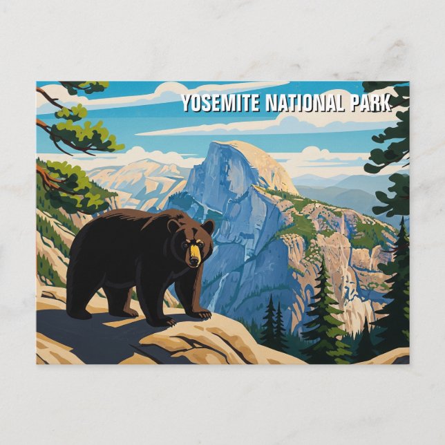 Bären im Yosemite Nationalpark Postkarte (Vorderseite)